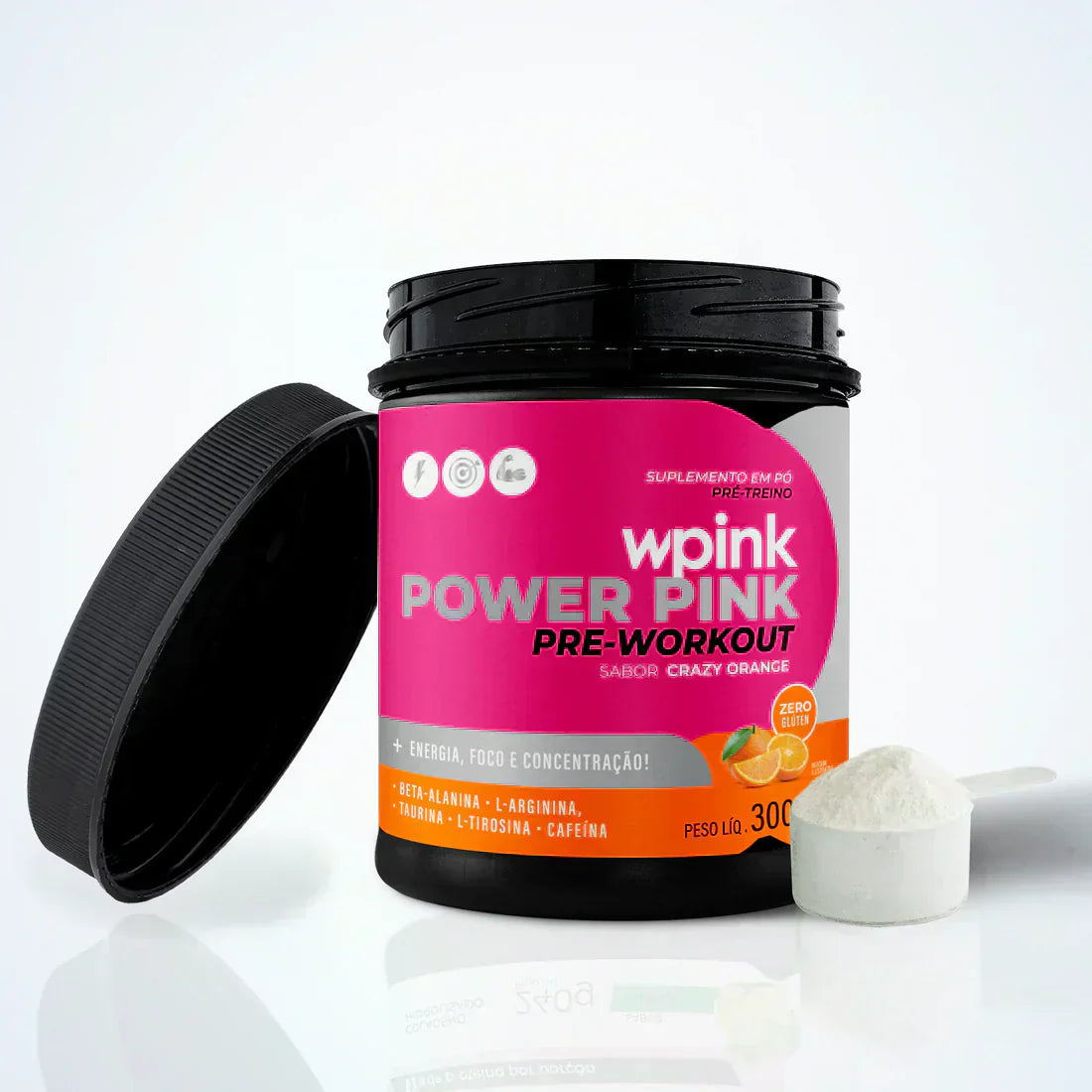 super power pink laranja - pré-treino - 300g