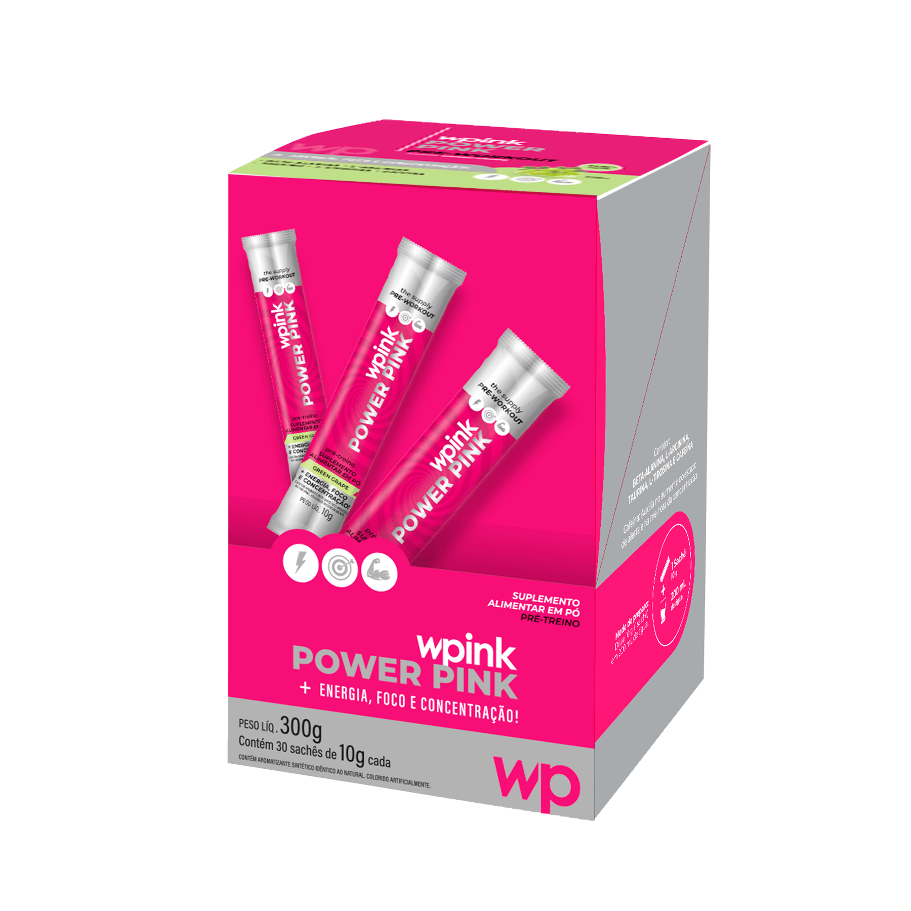 Power pink de uva verde - pré-treino – 300g