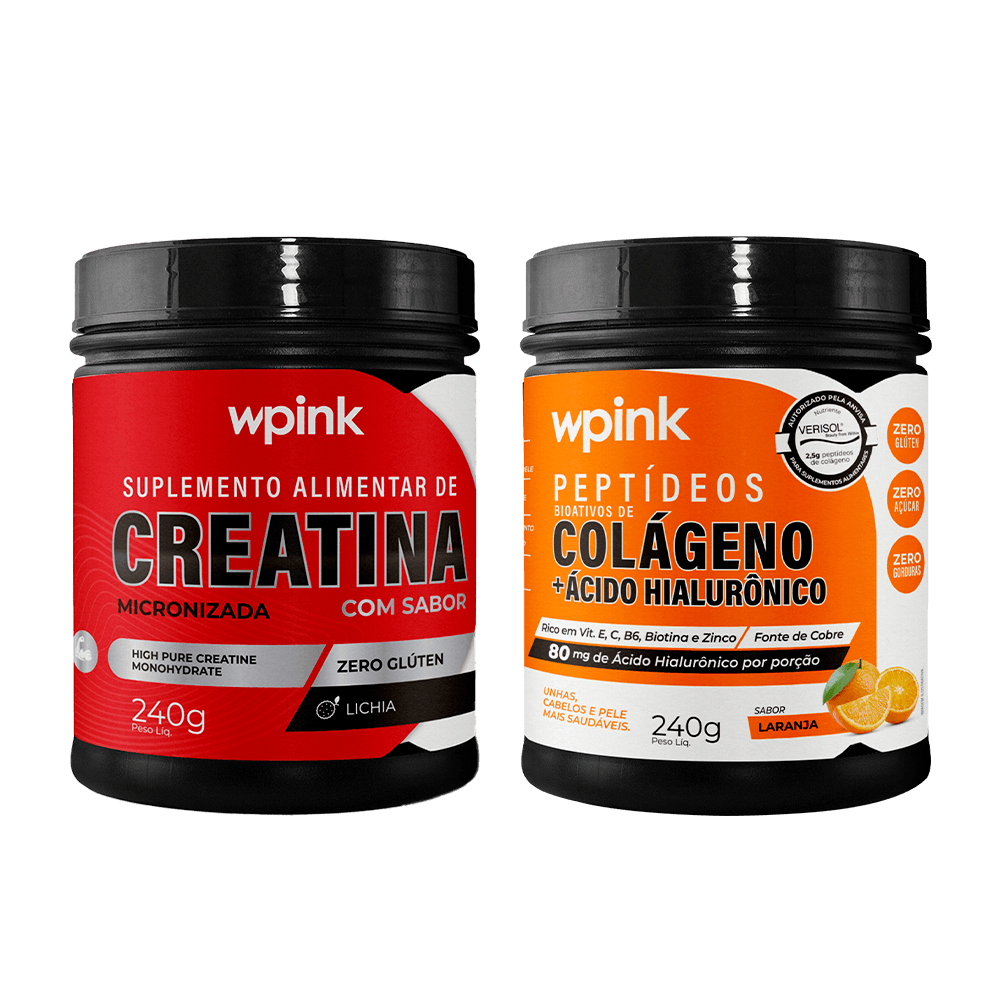 colágeno de laranja - 240g + creatina de lichia - 240g - wp