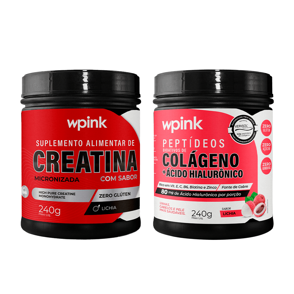 colágeno de lichia - 240g + creatina de lichia - 240g - wp