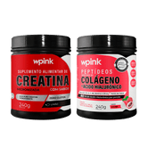 colágeno de lichia - 240g + creatina de limão 240g - wp