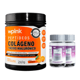 colágeno de laranja - 240g + 2 cabelos e unhas - wp