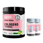 colágeno pink mom de limão - 240g + 2 cabelos e unhas X - wp