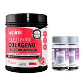 colágeno de lichia - 240g + 2 cabelos e unhas - wp
