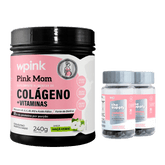 colágeno pink mom de maçã verde - 240g + 2 cabelos e unhas X - wp