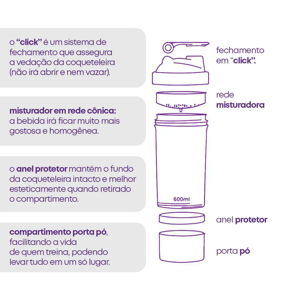 shaker Pro wp - coqueteleira 700 ml